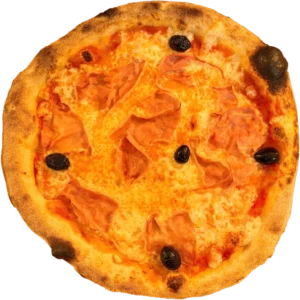 Pizza Jambon avec sauce tomate, mozzarella, jambon et olives – Pizza Tassoni Gratentour