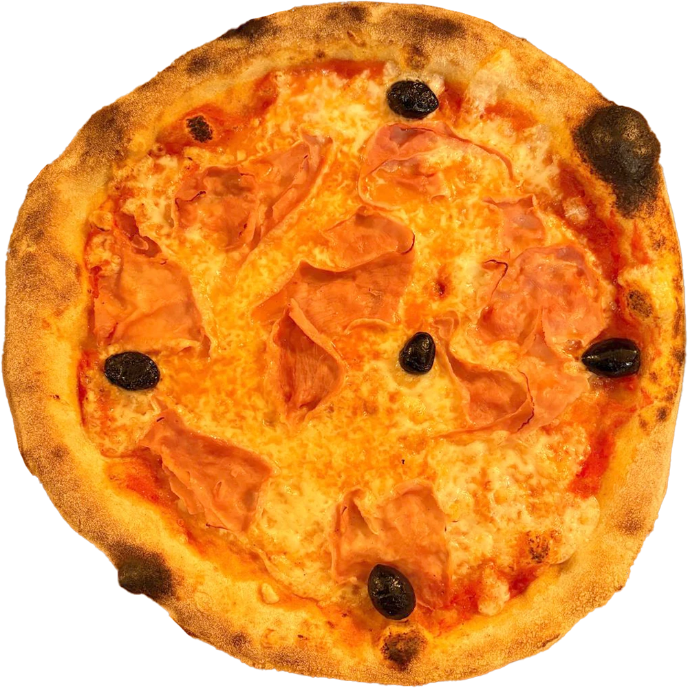 Nos Pizzas – Pizza Tassoni à Gratentour | À emporter & livraison 2 Jambon – Classique indémodable à Gratentour