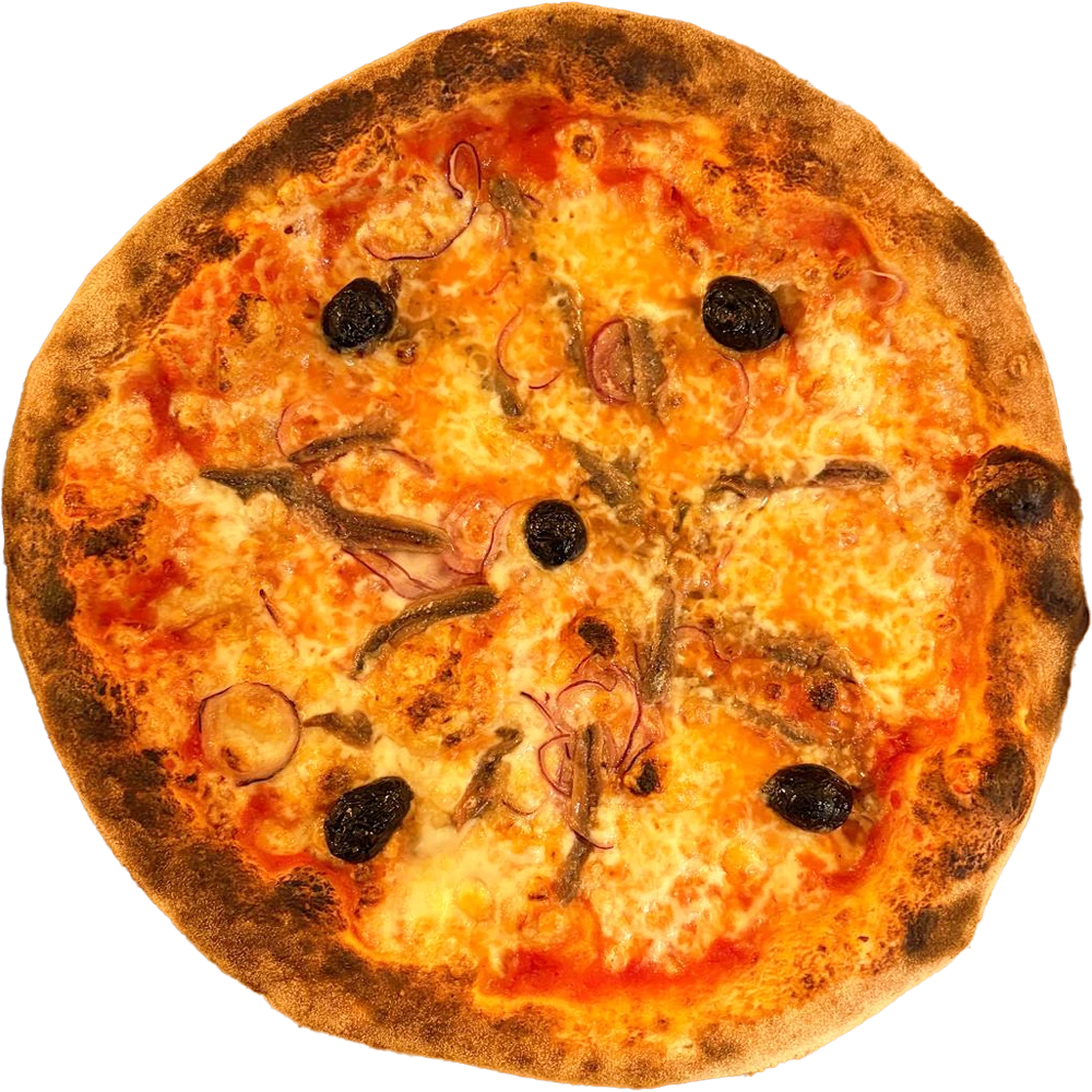 Nos Pizzas – Pizza Tassoni à Gratentour | À emporter & livraison 3 Napo – Anchois & caractère à Gratentour