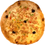 Pizza Thonine avec crème fraîche, mozzarella, thon, poivrons et olives – Pizza Tassoni Gratentour