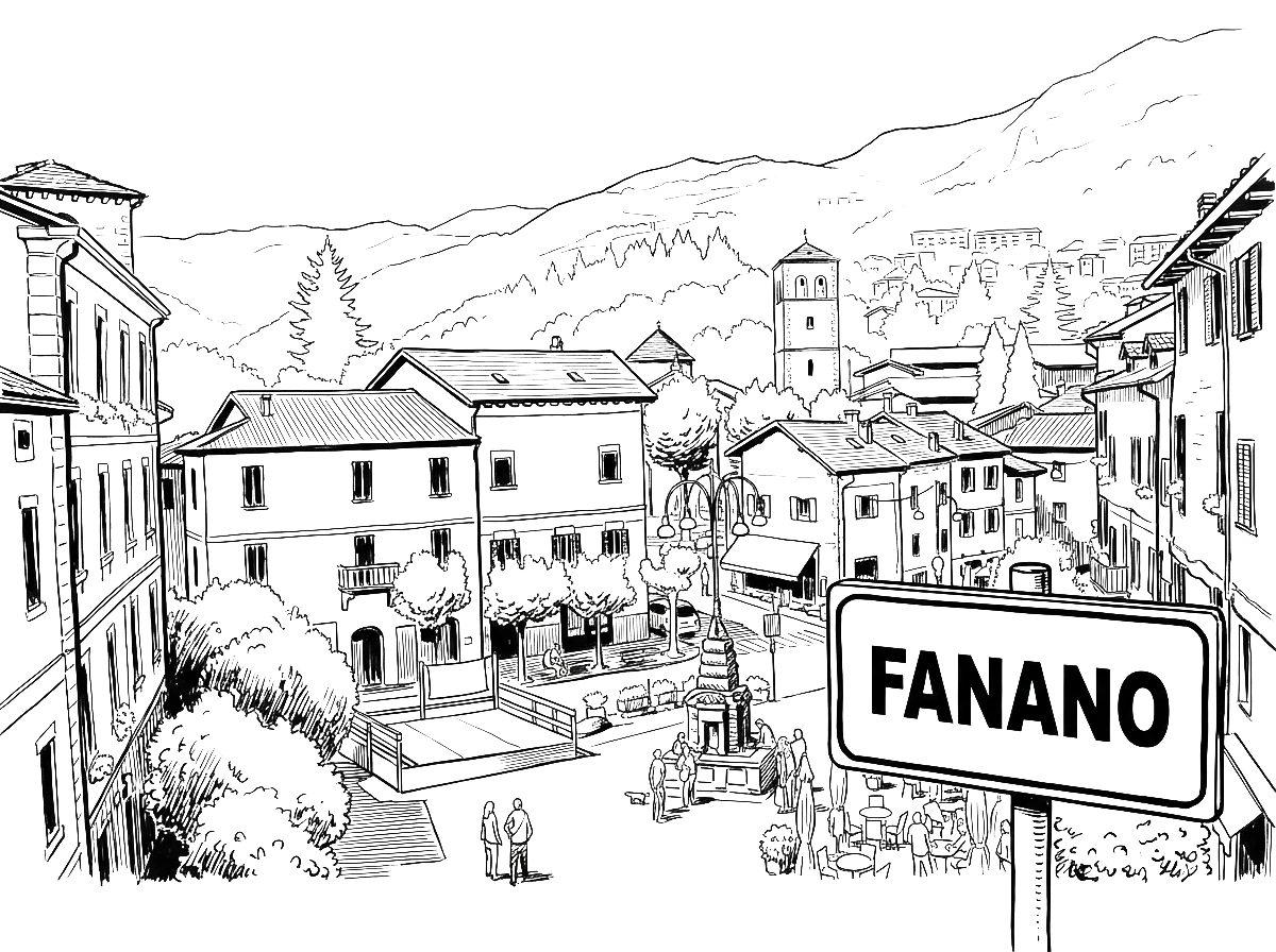 Illustration du village de Fanano, origine familiale de Pizza Gratentour