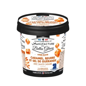 Pot de crème glacée caramel beurre salé de Guérande – vendu à Pizza Gratentour