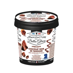 Pot de crème glacée chocolat noir de Tanzanie avec morceaux – vendu à Pizza Gratentour