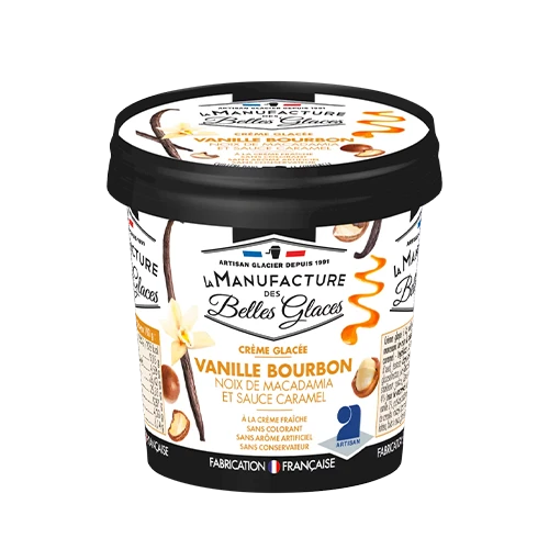 Glaces & Desserts – Pizza Tassoni à Gratentour | À emporter & livraison 3 Vanille & macadamia – Glace raffinée à Gratentour