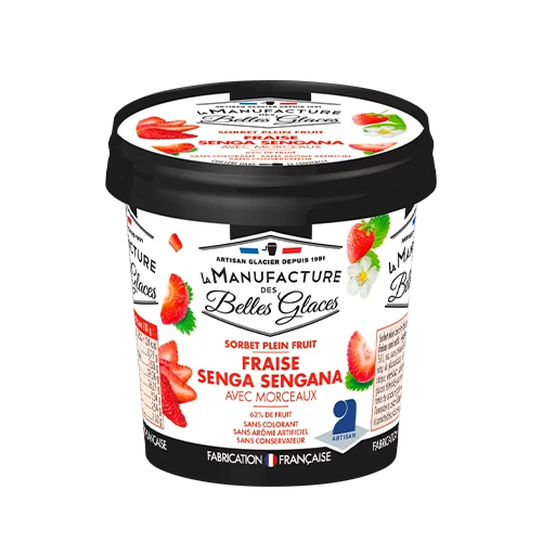 Glaces & Desserts – Pizza Tassoni à Gratentour | À emporter & livraison 2 Sorbet fraise – Plein fruit à Gratentour