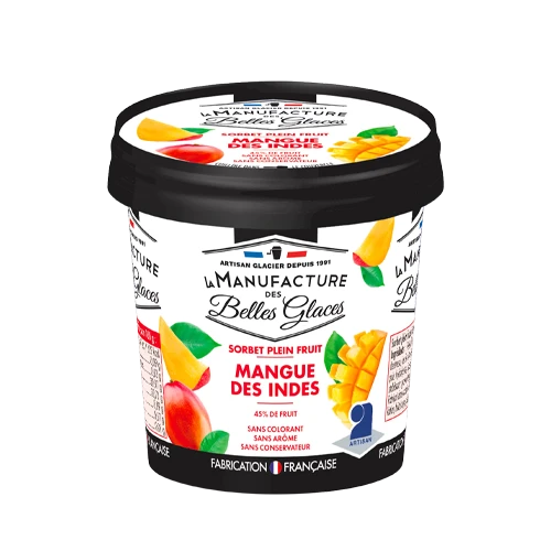 Glaces & Desserts – Pizza Tassoni à Gratentour | À emporter & livraison 1 Sorbet mangue – Saveur tropicale à Gratentour